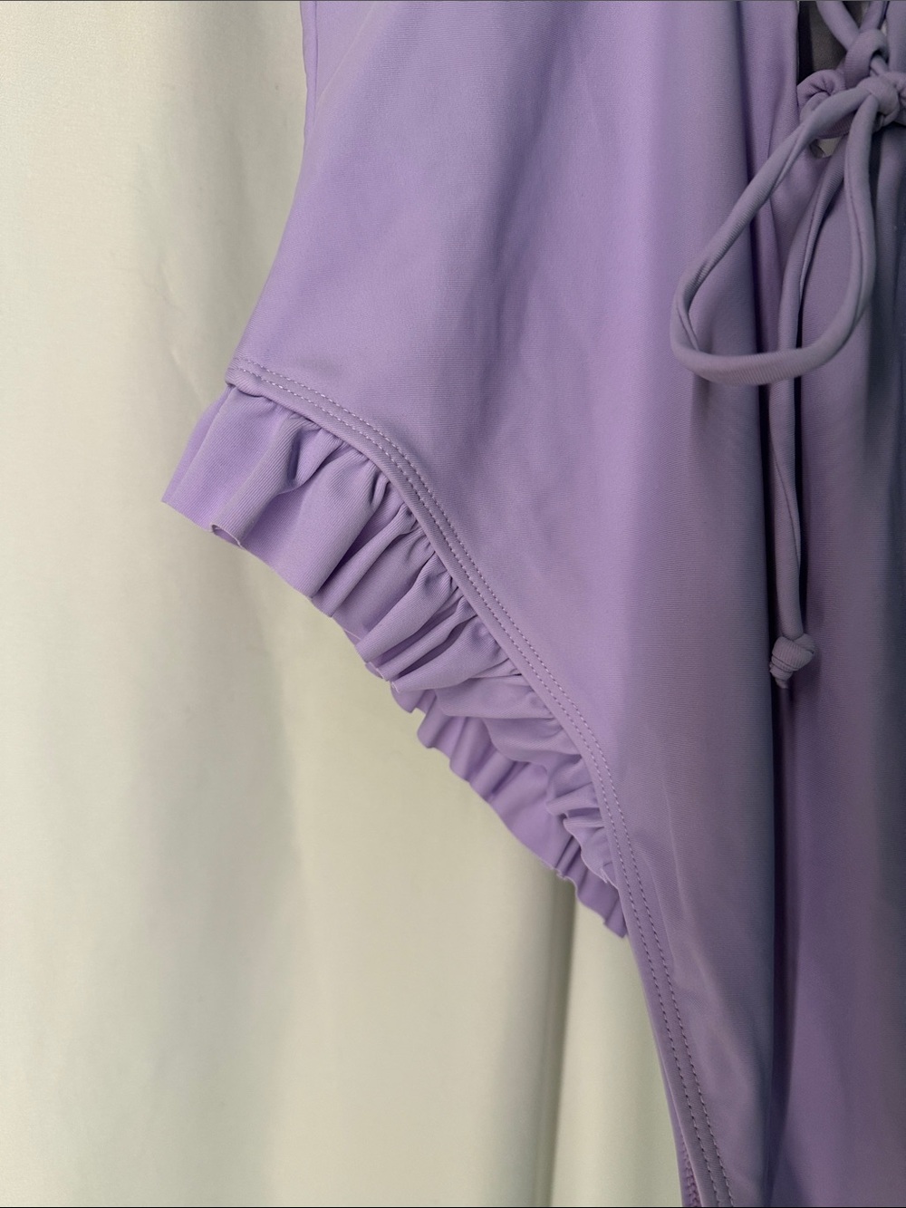 Lavender Ruffled One-Piece Swimsuit - Picture 7 of 8